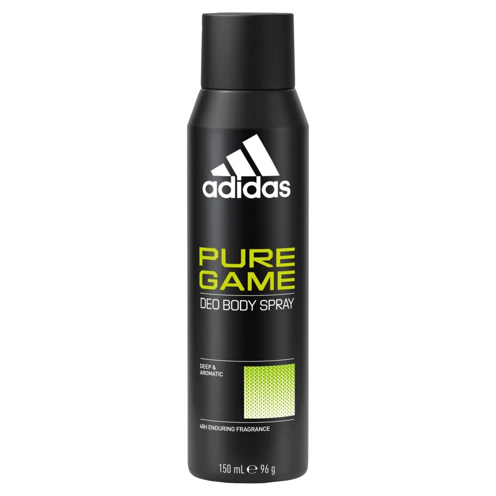 Adidas Body Spray Pure Game Dezodorant dla mężczyzn, 150 ml