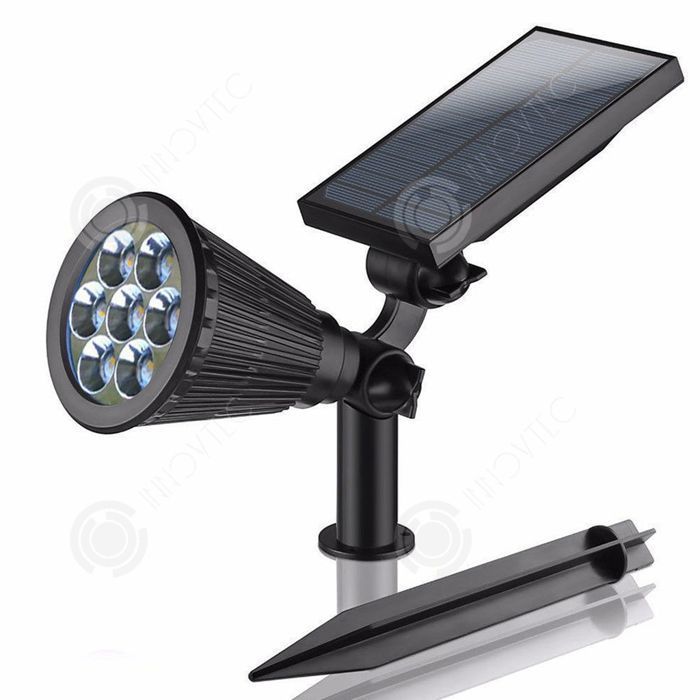 INN Spot solaire extérieur étanche et super lumineux lumière colorée 7LED spot solaire extérieur projecteur extérieur exterieur