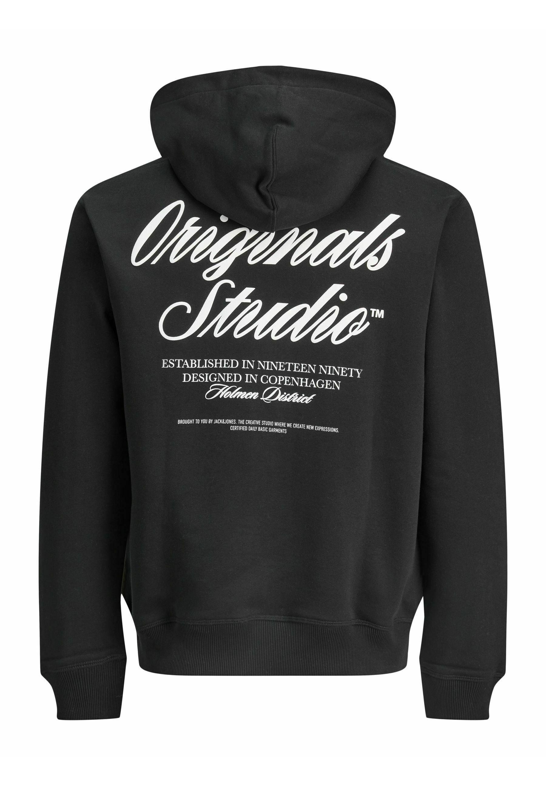 Jack & Jones PLUS SIZE - Mikina s kapucí - black