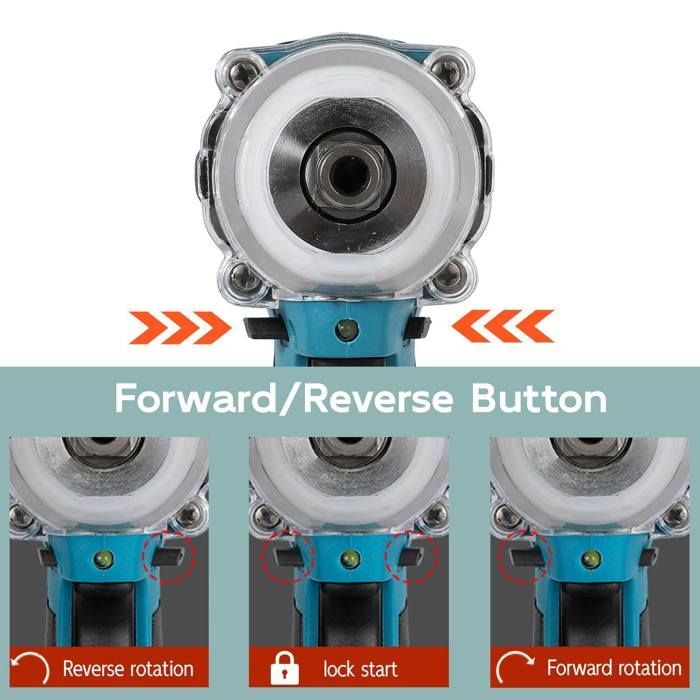 Avvitatore a impulsi senza fili, avvitatore a impulsi elettrico senza fili da 520 Nm, 1 batteria, 4200 giri/min, velocità variabile, albero in acciaio al tungsteno