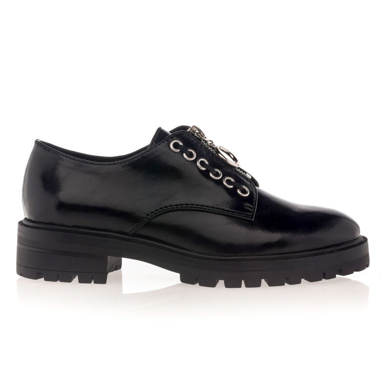 Zapatos de mujer negros con cordones / Zapatos Derby