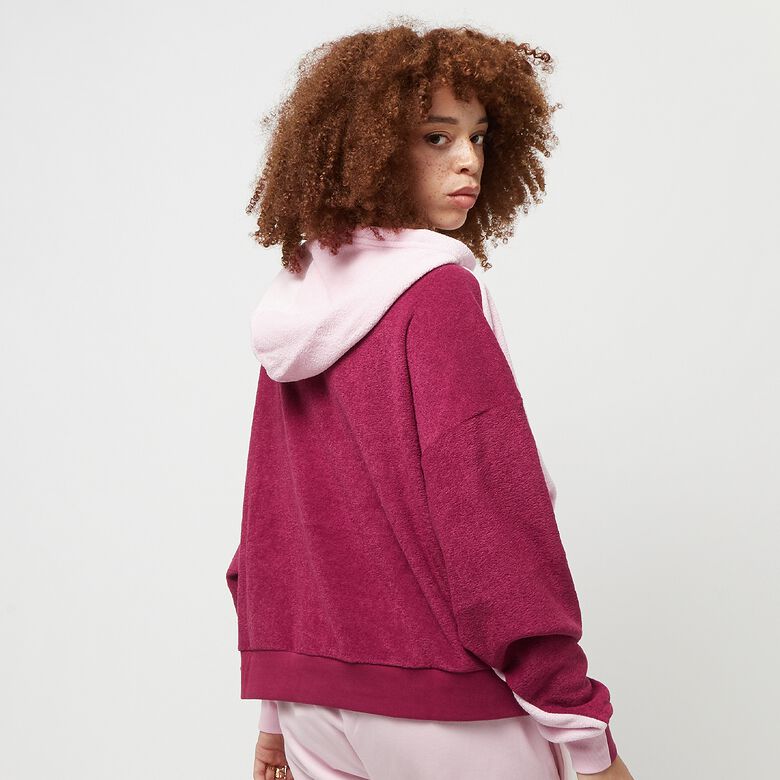 Oversized Frottee-Hoodie mit kleinem Signature-Block