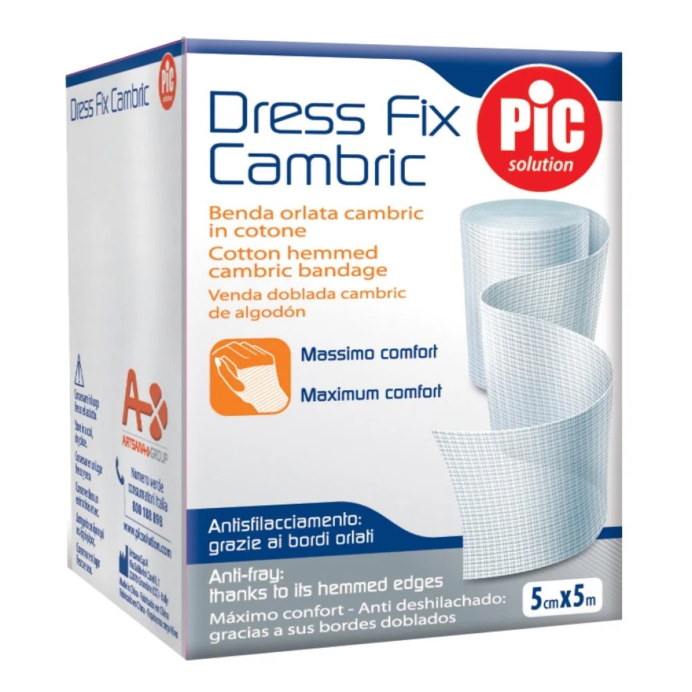 PIC Dress Fix Batistbandage mit Saum 7x500 cm, maximaler Komfort beim Anziehen