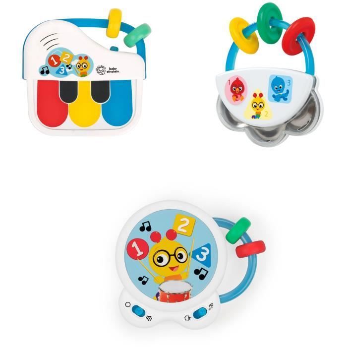 BABY EINSTEIN Coffret cadeau naissance, Cadeau Noel bébé - Small Symphony - 3 Jouets d'éveil musical - 3M+
