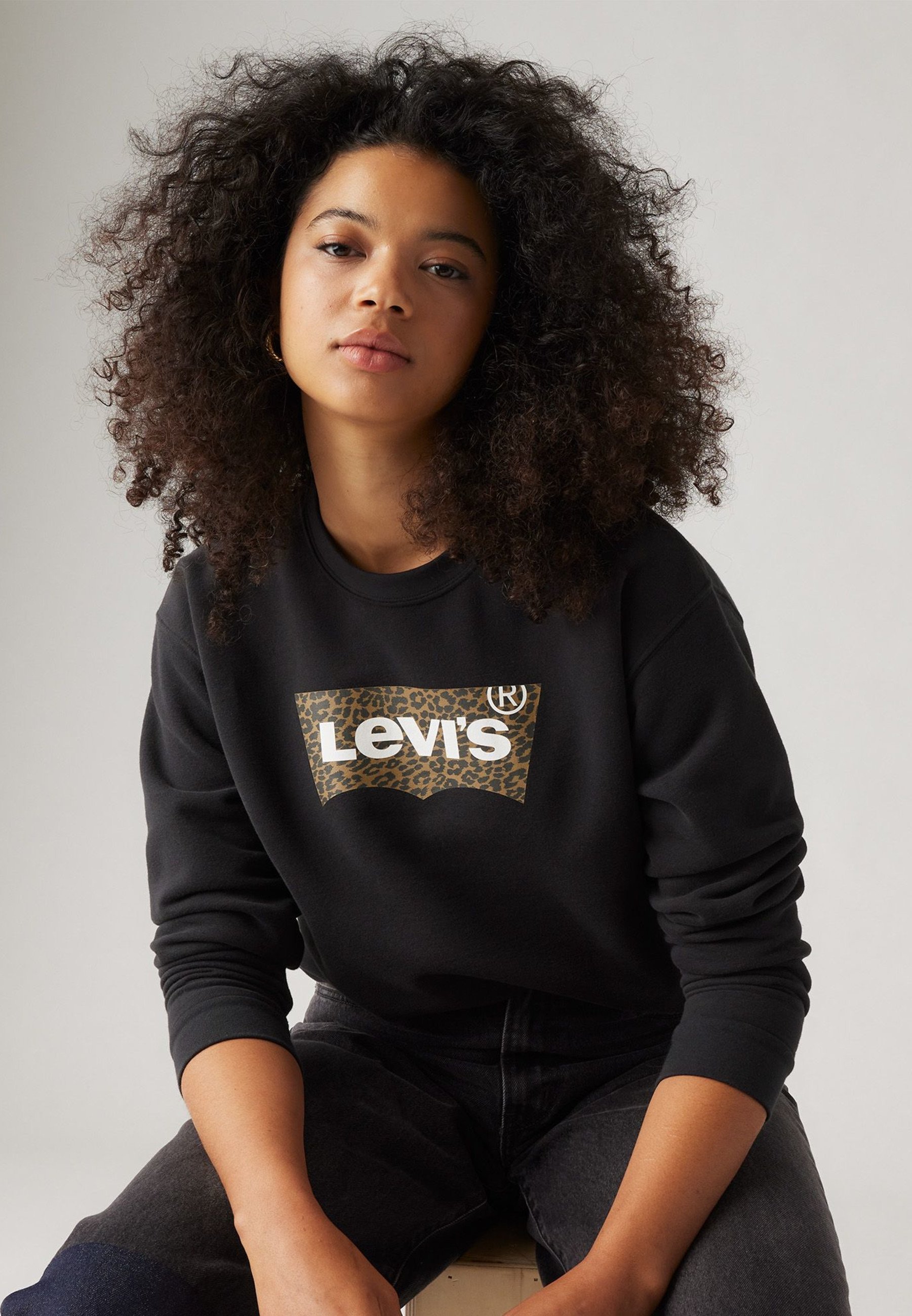 Felpa Levi's® EVERYDAY CREW - colore caviale