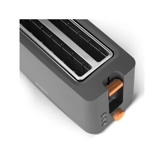 Grille-pain SCHNEIDER SCTON2LG - Double longue fente - 4 tranches - 1550 Watts - 6 positions - 3 fonctions