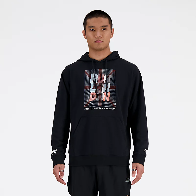 Męska bluza z kapturem i grafiką London Edition – CZARNY