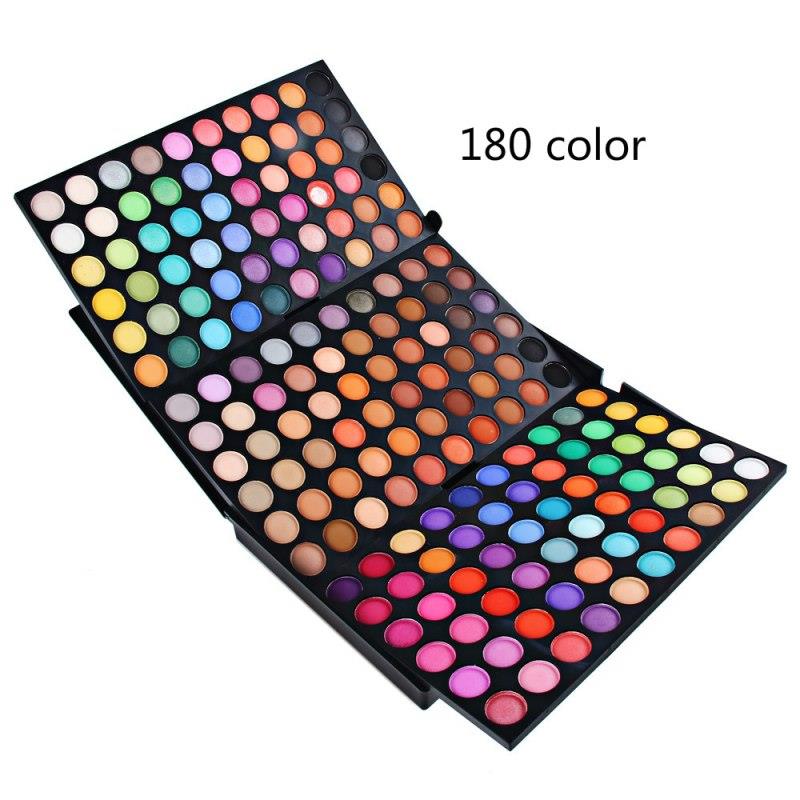 Paleta de sombras de ojos con brillo y destellos de 180 y 252 colores, resistente al agua, cosmética profesional, sombras de ojos mate, paleta de maquillaje en crema.