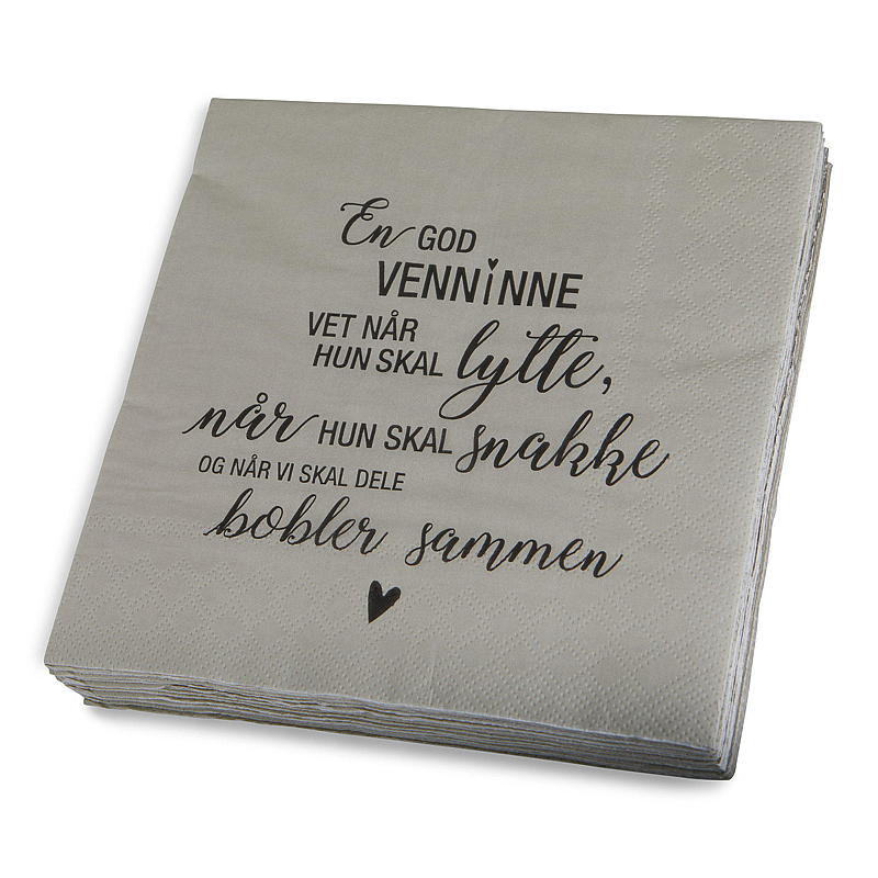 Vie Eco -lautasliinat 20 kpl 33x33 cm, Hyvä ystävä