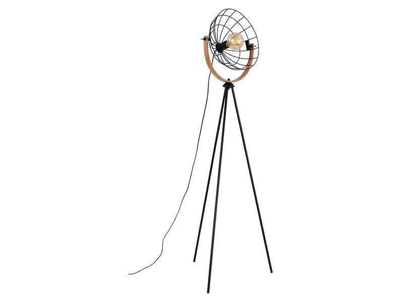 Lampa podłogowa Mesh Retro metalowa czarna