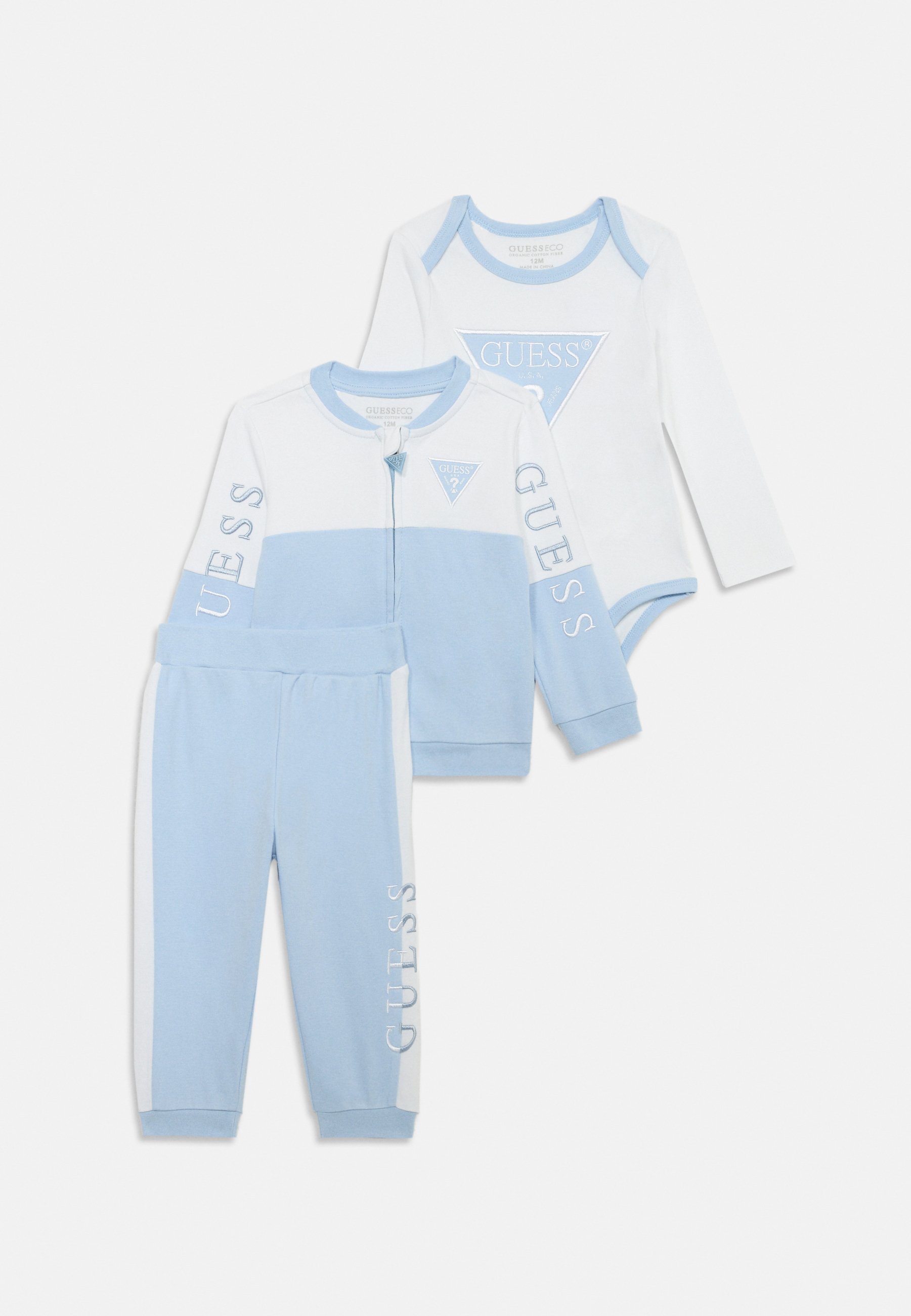 Guess BABY BODY PANTS UNISEX SET - Trainingspak - lichtblauw gemêleerd