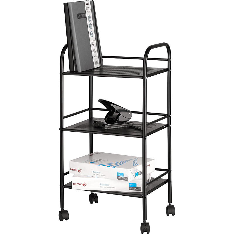 Vie Home Regalwagen 40x28,4x74 cm schwarz