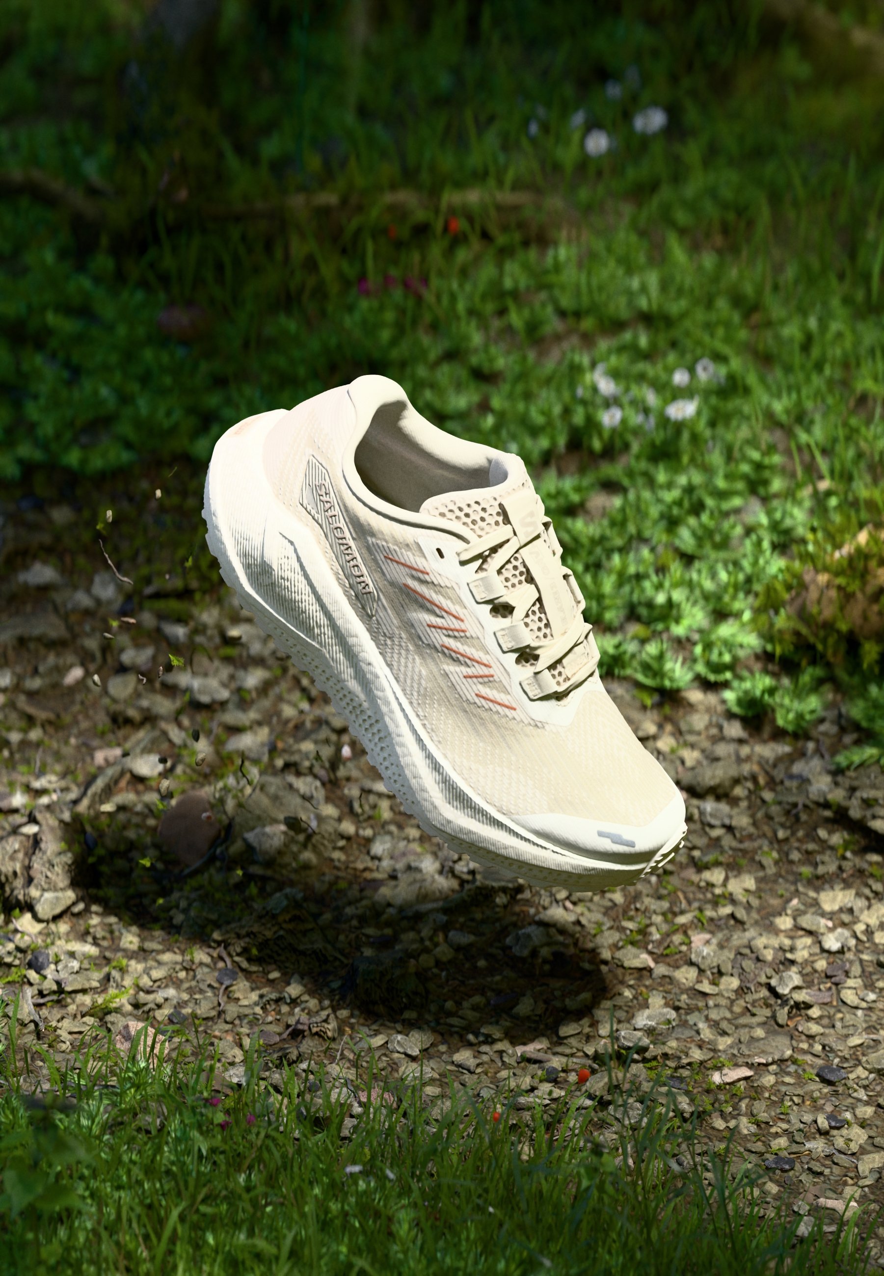 Salomon AERO BLAZE 3 GRVL - Chaussures de trail - vanille glacée/lait d'amande