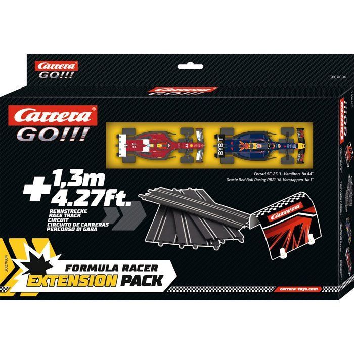 CARRERA GO!!! Kit di espansione Circuito e Auto - Set di espansione 2 - 2 Auto di F1 - Scala 1:43 - Età 6+