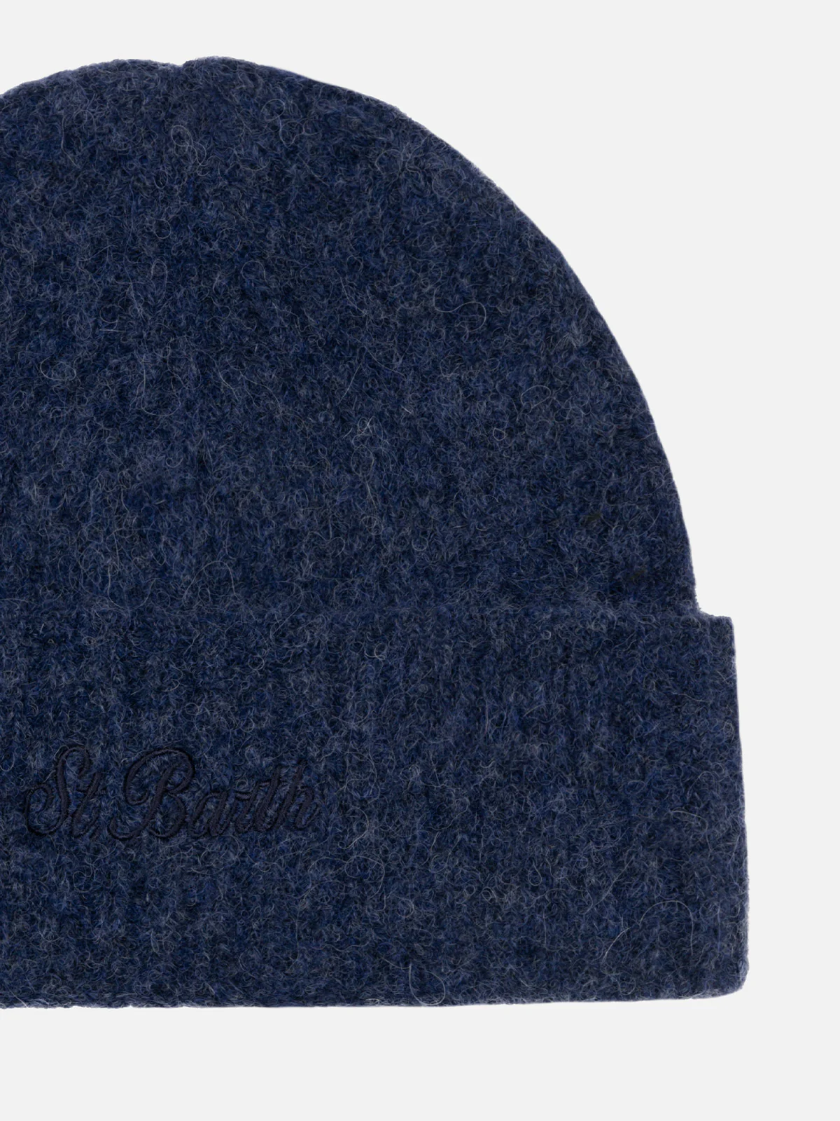 Wengen herenmuts met ribbels in marineblauw