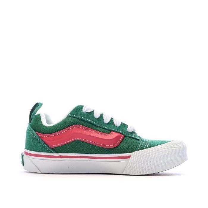 Baskets Verte/Rose Fille Vans Knu Skool