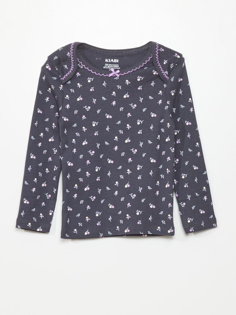 Conjunto de 2 camisetas de manga larga - NEGRAS
