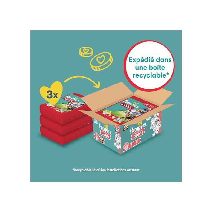 Couches-Culottes - Pampers - Baby-Dry Pants - Taille 6 - Édition Limitée Pat’Patrouille