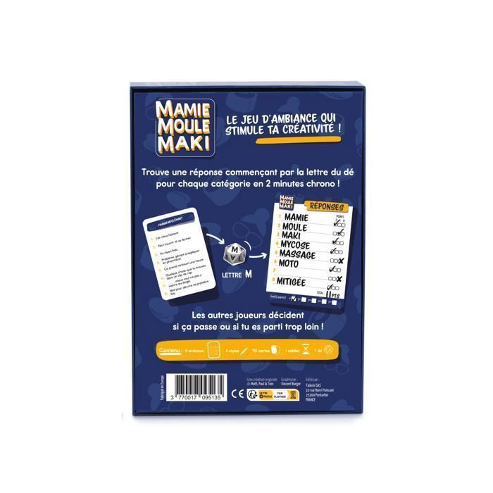 Mamie Moule Maki : Le Petit Bac Revisité où Vous risquez de partir trop loin ! Fous rires garantis !