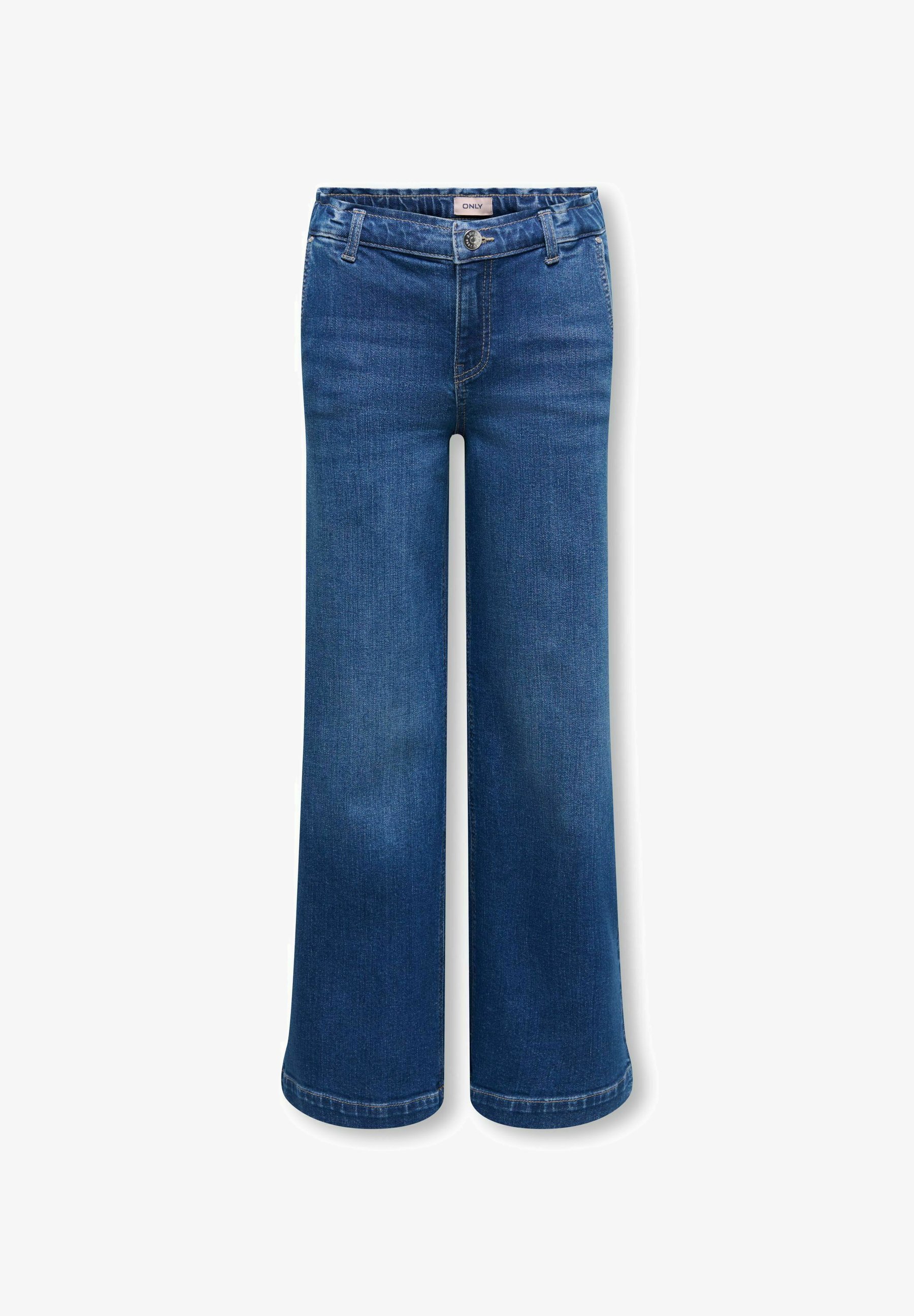 ALLEEN VOOR MEISJES - Uitlopende jeans - licht tot mediumblauwe denim