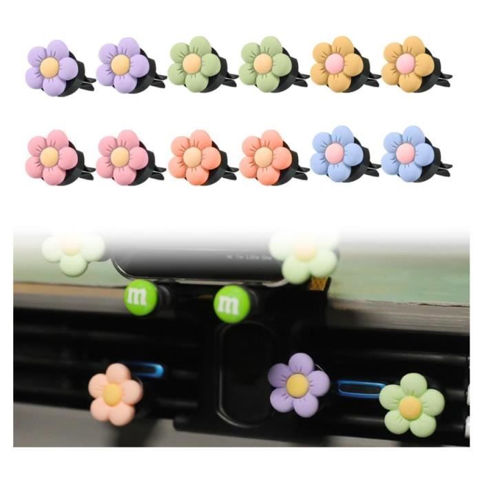 Ambientador para coche - Sin especificar - 12 unidades - Aroma floral - Clips para rejilla de ventilación - Decoración interior