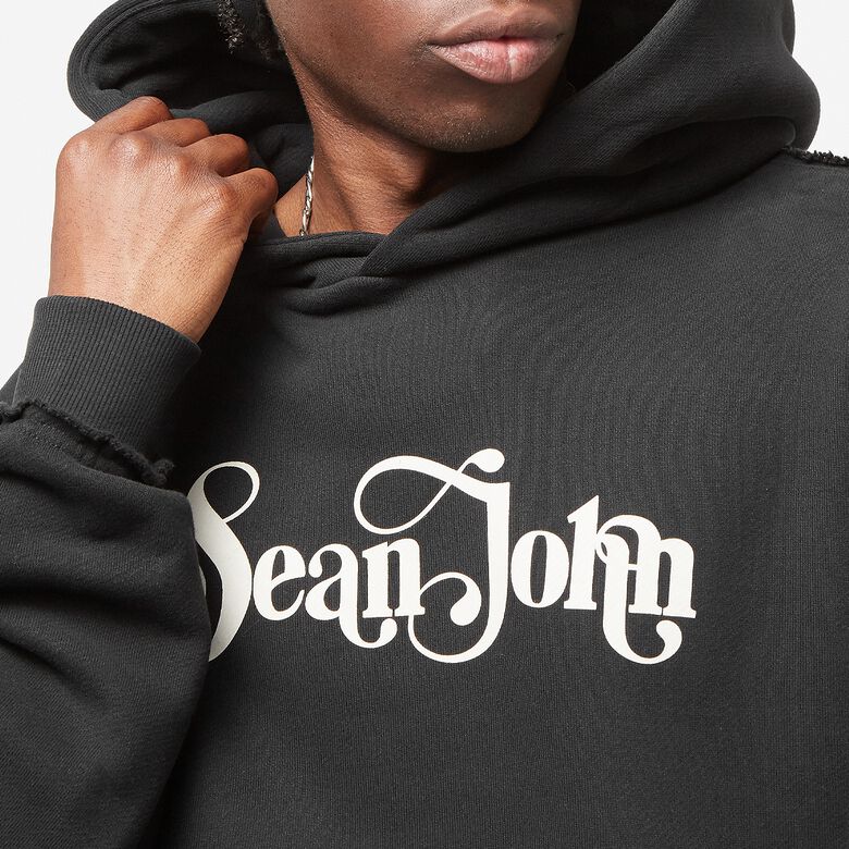 Sudadera con capucha de color melocotón con logo retro