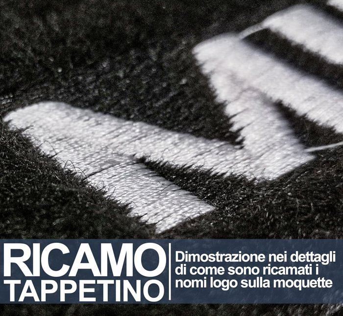 Rebeca Shop - Customizable carpet car mats, front and rear, with embroidered name and logo, for Corsa