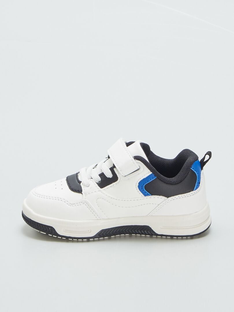 Tricolor hoge sneakers - WIT
