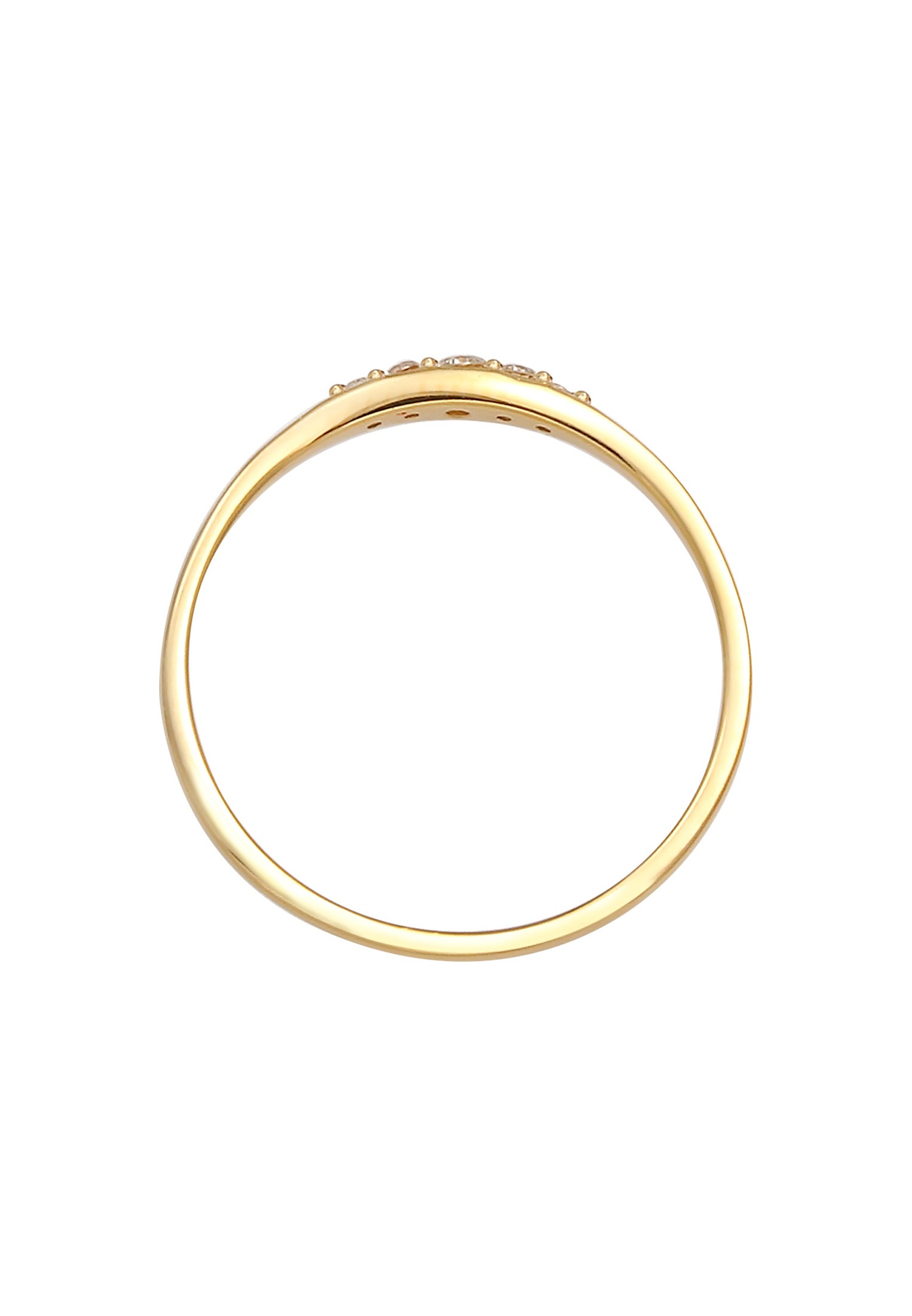 Elli DIAMONDS Anneau d'enclenchement Diamant (0.09 ct.) 925 Argent