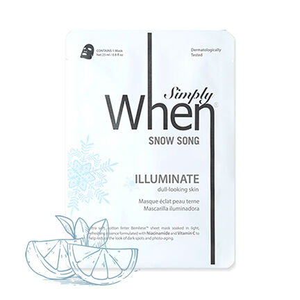 When Simply Korean Brightening Face Mask 23ml Snow Song