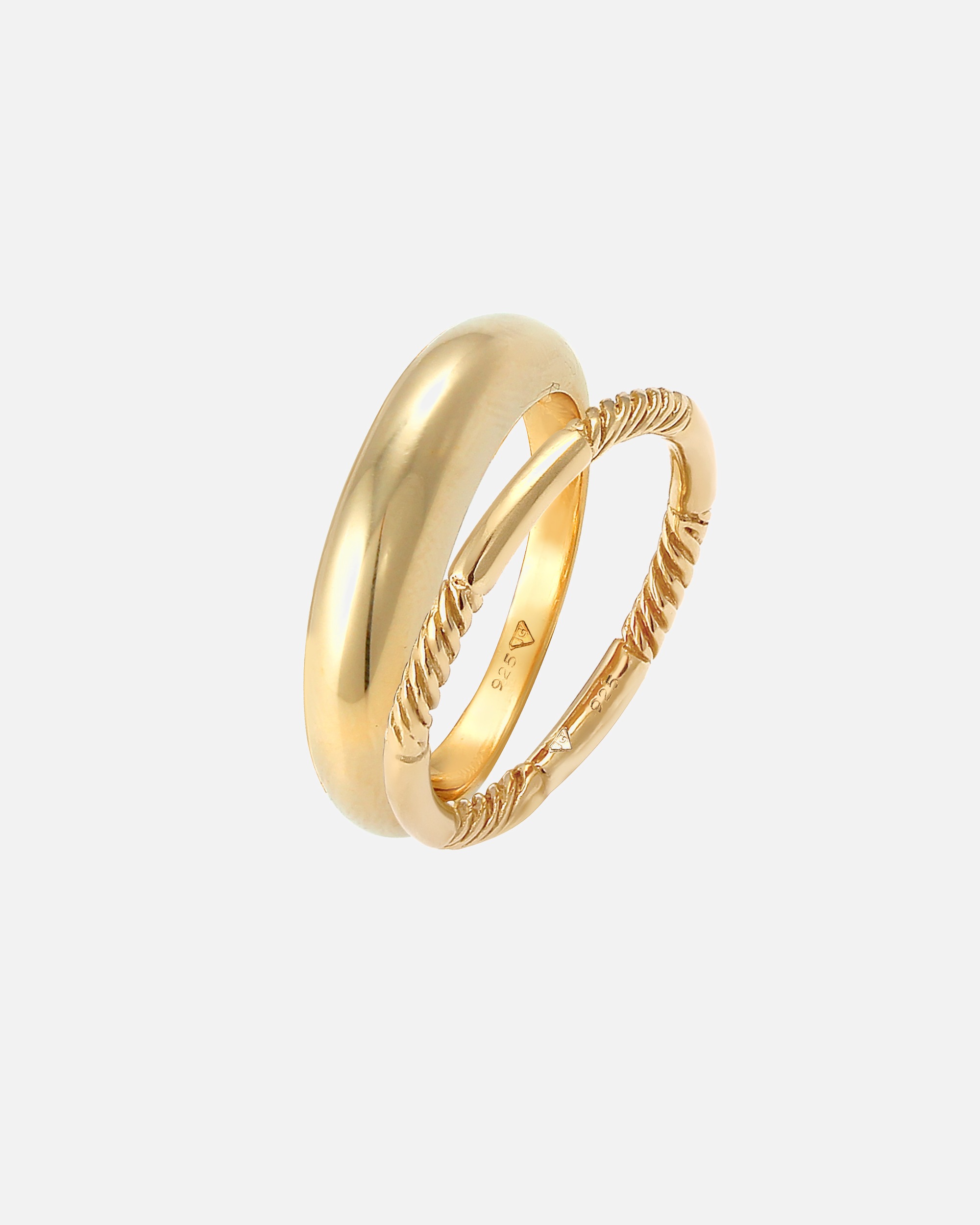 Elli Bague pour dames en argent sterling 925 plaqué or