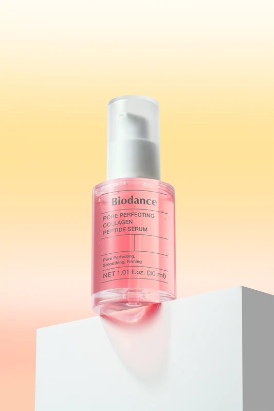 Sérum de peptídeos de colágeno Biodance Pore Perfecting: sérum regenerador e hidratante para poros dilatados e rugas.