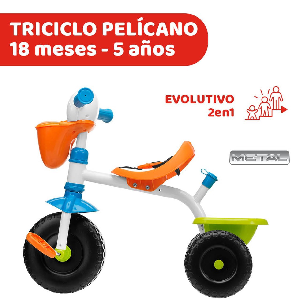 Pelican 2 az 1-ben tricikli
