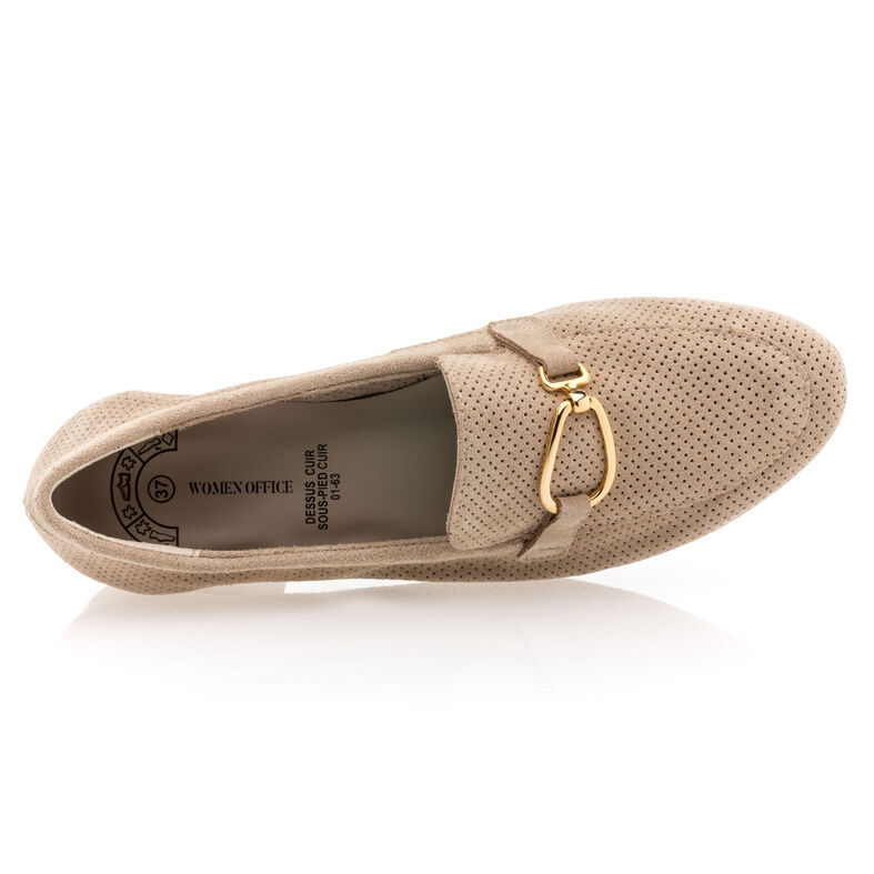Mocassins / chaussures bateau Femme Beige