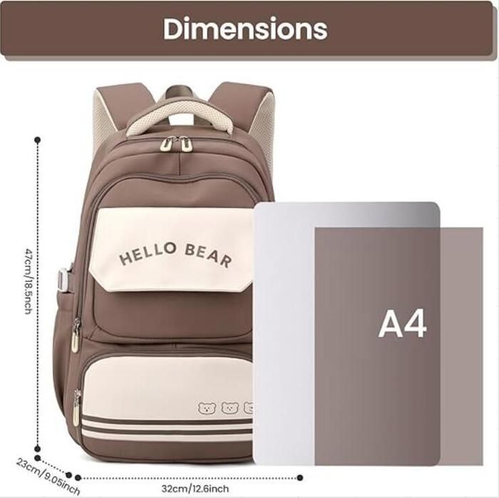Girls' Backpack for Children and Teenagers, School Bag for Girls Ages 8-16, Water-Resistant School Bags for Middle School