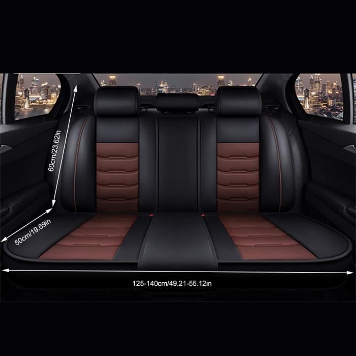 Funda para asiento de coche - HELLOVE - Universal - Piel sintética - Fácil instalación - Compatible con airbag