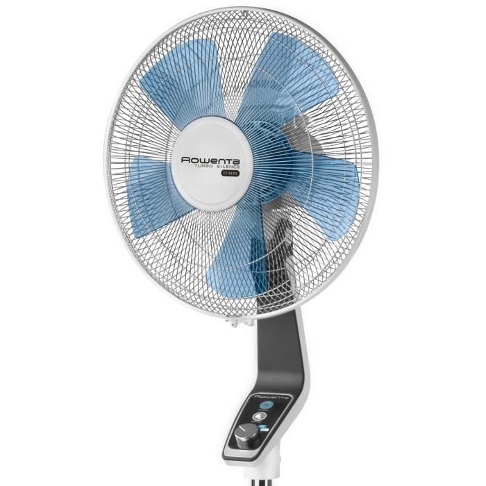 Sokkelventilator - ROWENTA VU5640F2 - 70 W - Oscillerende, 5 blade, 4 hastigheder, Turbo Silence, Turbo Boost-funktion