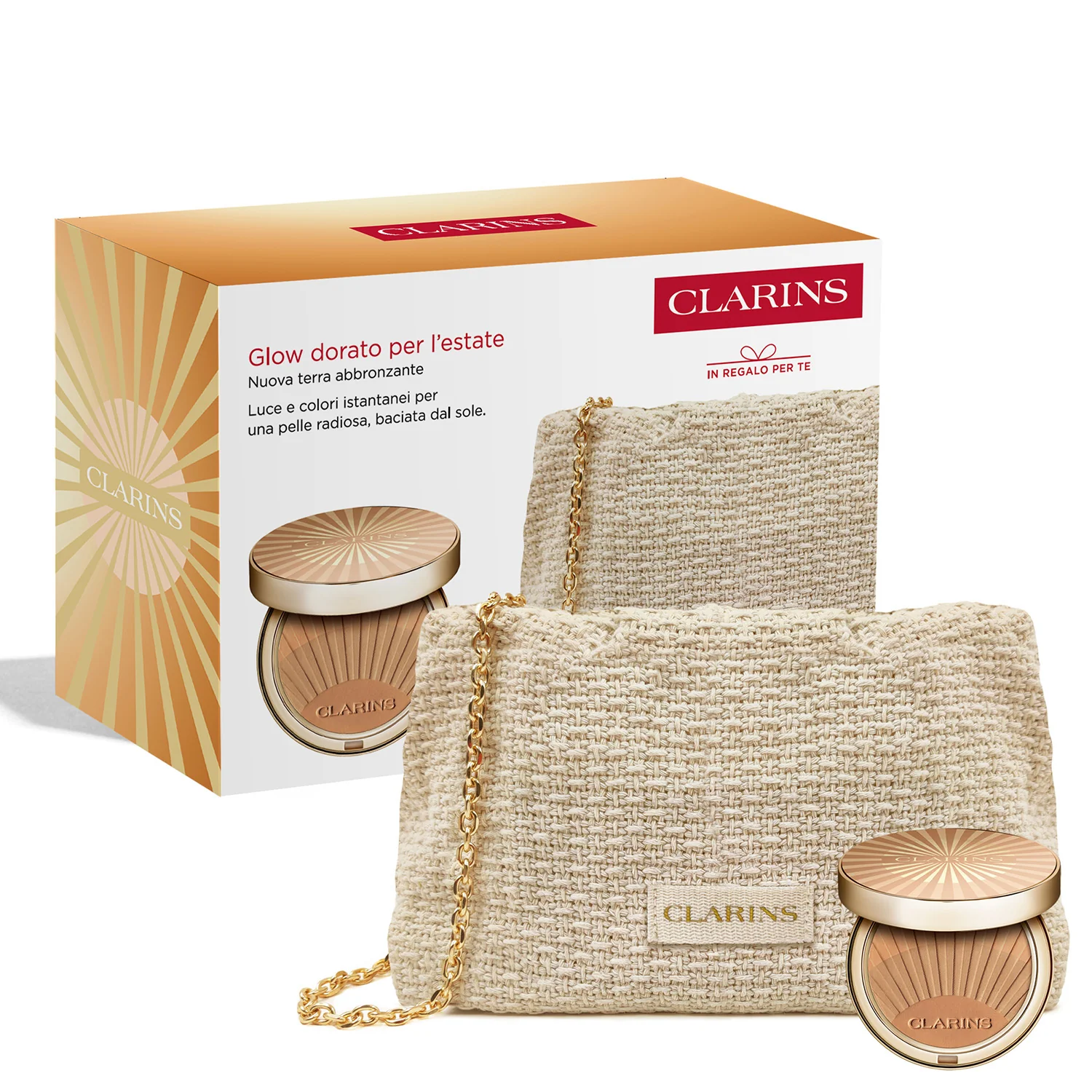 Viso Cofanetto Glow dorato per l'estate - Terra abbronzante & Pochette - Cofanetto Make Up, Terra, Pochette
