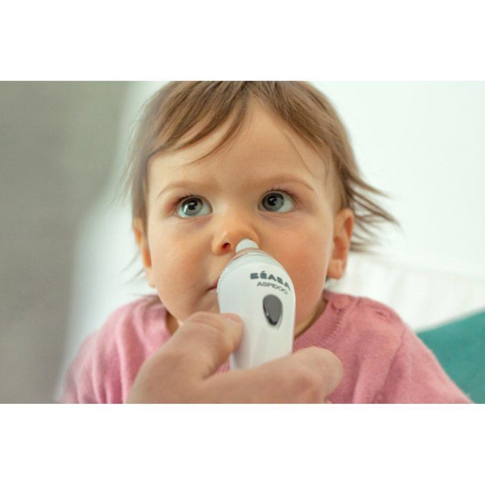 Aspirador nasal eléctrico portátil para bebés Aspidoo blanco