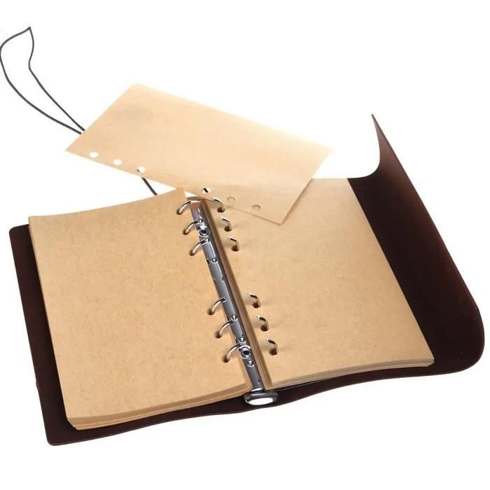 Retro Notebooks & Journals Agenda Binder Sketch Leather Book SOIL COVER 14X10CM REPLACABLE KRAFT PAPER INNEREN SAPE[J24]
