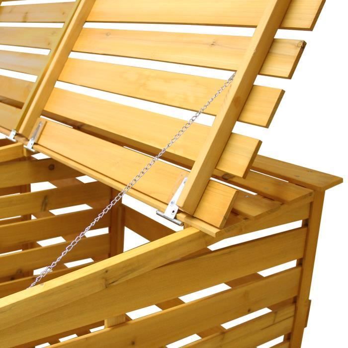 Coperchio doppio per bidone in legno - MARCA - Per 2 bidoni - Sportelli con serratura