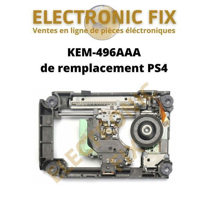 Carrello laser ELECTRONICFIX KEM-496AAA con lente di blocco KES-496 compatibile con PlayStation 4 Slim CUH-2xxx e PS4 Pro CUH-70xx