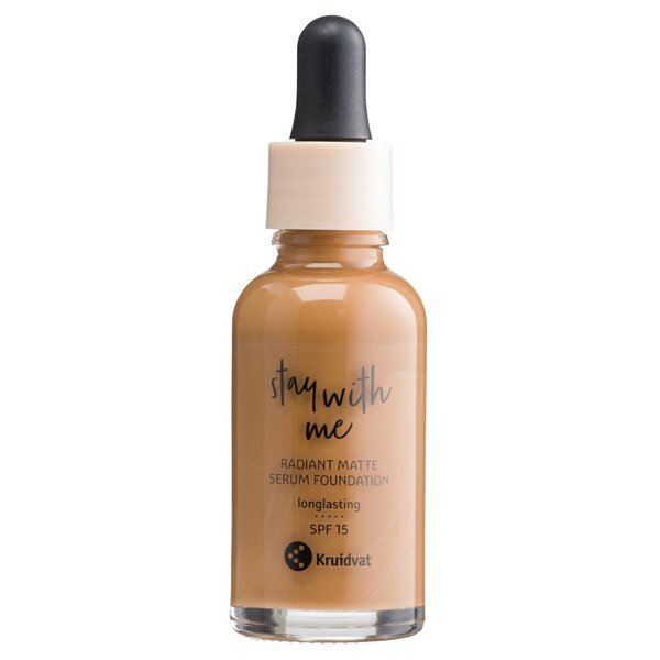 Kruidvat Stay With Me 050 W Soft Almond Radiant Matte Serum Foundation 30ml