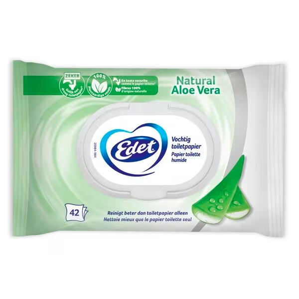 Edet Natural Aloe Vera vlažni toaletni papir<br>42 komada