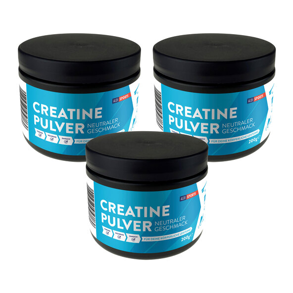 Creatinpulver, conjunto de 3 (3 x 200 g = 600 g), neutro