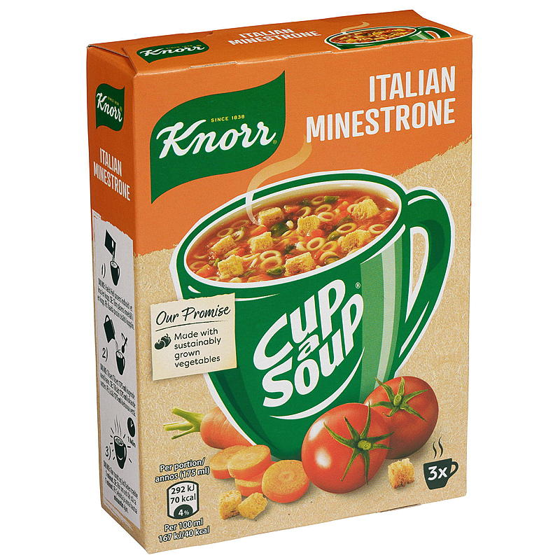 Knorr Kop suppe 3-pak Minestrone Knorr
