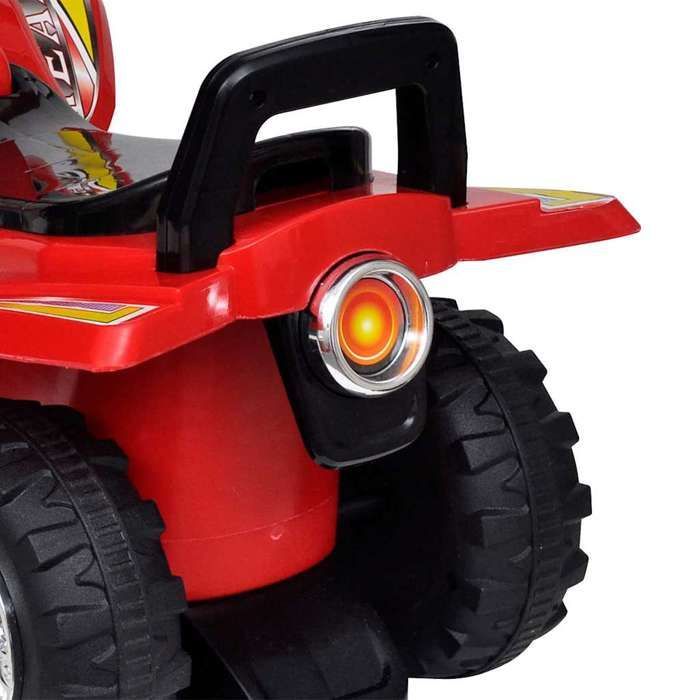 vidaXL Quad para niños, rojo, con sonido y luces, modelo 10070