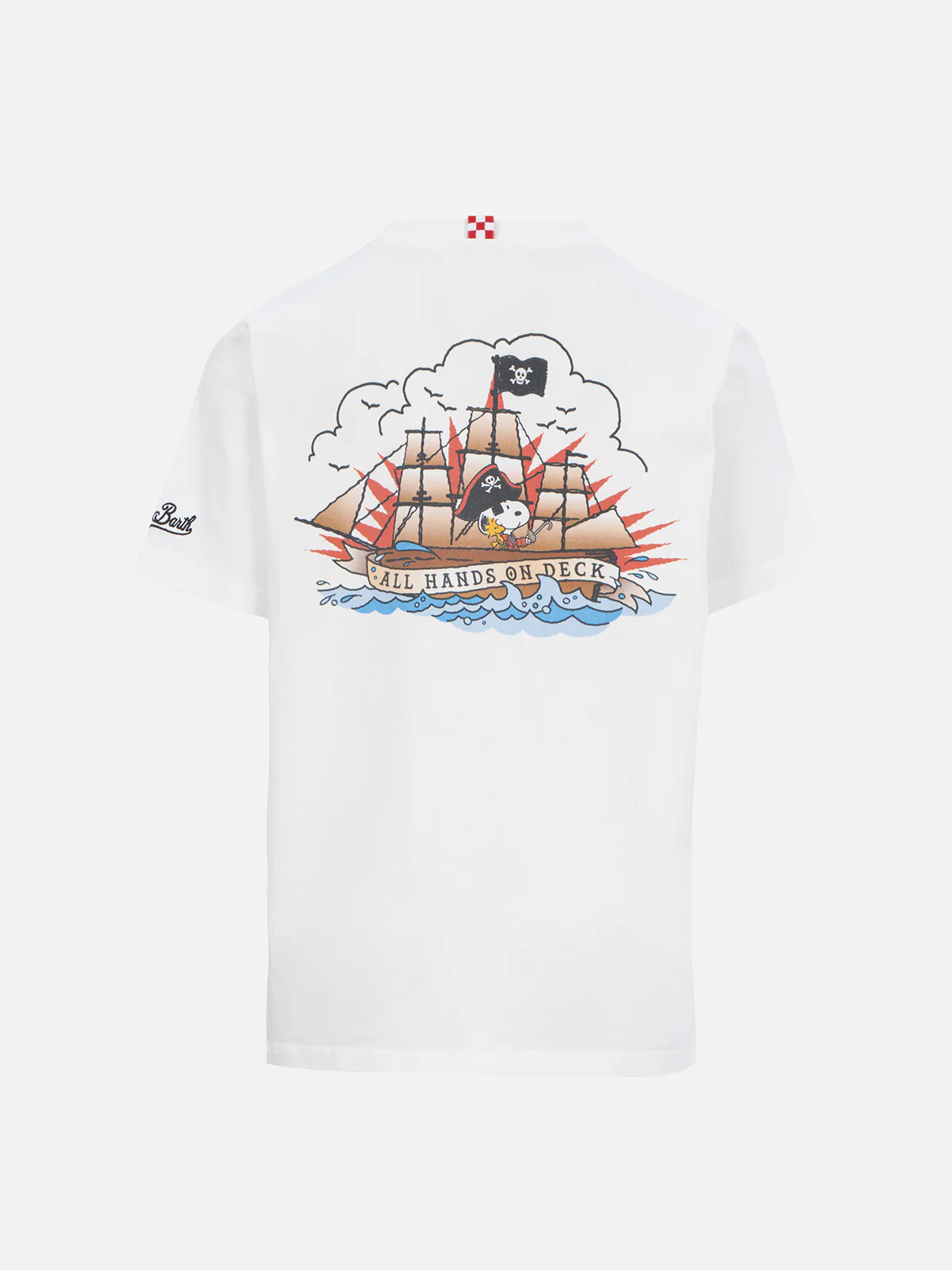 Kinder T-shirt van katoen met Snoopy-print en St. Barth Pira-borduurwerk.