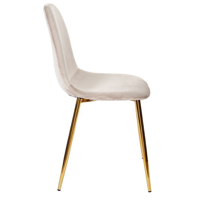 Lot De 4 Chaises - Home Deco Factory - Design Scandinave - Grises Et Or
