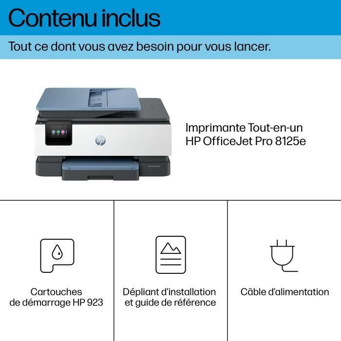 HP OfficeJet Pro 8125e - Stampante multifunzione a getto d'inchiostro a colori con 3 mesi di Instant Ink inclusi con HP+